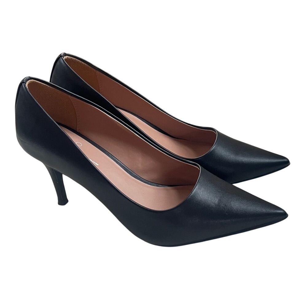 Linea Paolo Paris Black Leather Stiletto Pump Sz 6.5